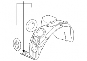 Подкрылок передний левый Mini Cooper R56 R58 07-15 под R15