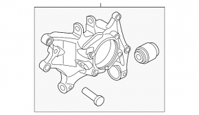 Цапфа задняя левая Kia Sorento 21-26 FWD