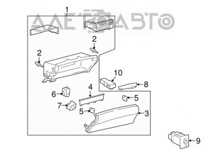 Перчаточный ящик, бардачок Lexus GS300 GS350 GS430 GS450h 06-11 черный под навигацию