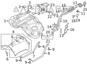 Заливная горловина топливного бака Mazda CX-5 17-25