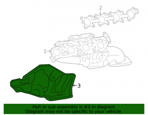 Защита коллектора правая Toyota Sequoia Tundra 08-16 4.6 5.7