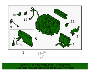 Печка в сборе Nissan Altima 19-24 manual