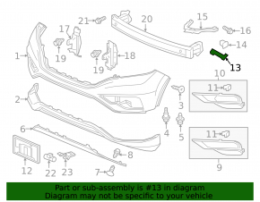 Крепление переднего бампера правое Honda CRV 12-16