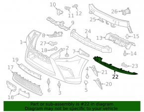 Губа переднього бампера Lexus GX460 14-23 рест