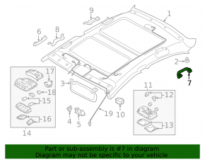 Ручка потолка задняя левая Hyundai Sonata 11-14 серая