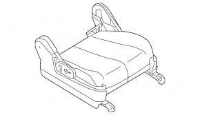 Пассажирское сидение Nissan Murano z50 03-07 без airbag, велюр черн