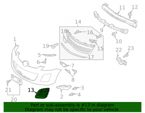 Решетка переднего бампера левая Mazda CX-7 10-12 рест