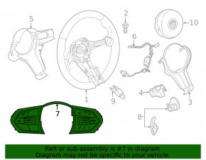 Кнопки управления на руле BMW X1 F48 16-22 под радар, M-Sport