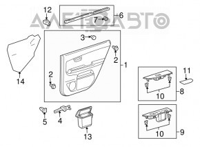 Управление стеклоподъемником передним правым Lexus RX300 RX330 RX350 RX400h 04-08 с накладкой