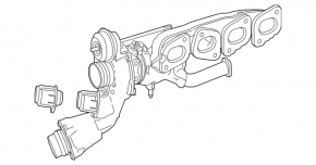 Турбіна в зборі з колектором Mercedes C-class W205 300 19-21