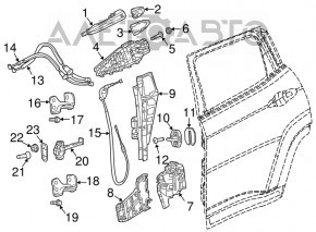 Заглушка внешней ручки задней правой Jeep Compass 17-26