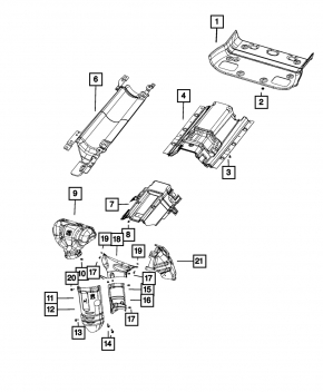 Захист випускного колектора Jeep Cherokee KL 19-23 2.0T