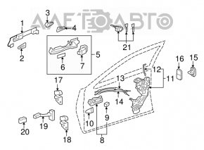 Петля двери нижняя задняя левая Lexus GS300 GS350 GS430 GS450h 06-11
