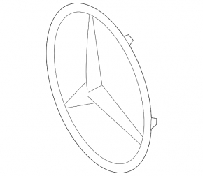Эмблема решетки радиатора grill Mercedes C-class W205 19-21 хром