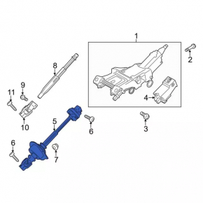 Рулевой карданчик Ford Mustang mk6 15-23 3 части в сборе