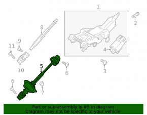 Рулевой карданчик Ford Mustang mk6 15-23 3 части в сборе