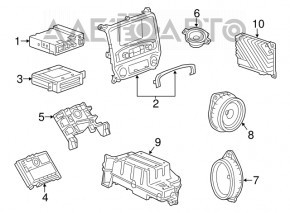 HMI Control Module Navigation Multimedia Cadillac CTS 14-16