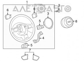 Кнопки управления на руле Audi Q5 8R 13-17
