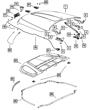Капот голый Jeep Grand Cherokee WK2 11-22