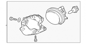 Противотуманная фара птф правая Mazda3 MPS 09-13 песок, слом креп