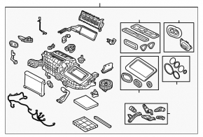 Печка в сборе Land Rover Range Rover Velar 18-20 dual zone без сухого тена