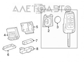 Антенна Keyless Cadillac ATS 13-14