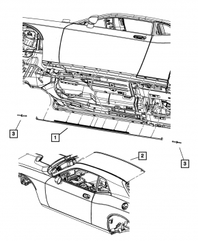 Порог правый Dodge Challenger 09-08 дорест
