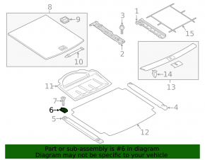 Крюк багажника Audi A4 B8 08-16 хром