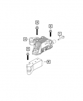 Подушка двигателя левая Jeep Cherokee KL 14-19 3.2