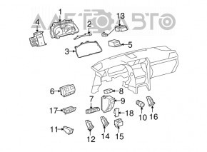Кнопка открывания крышки багажника Lexus LS460 LS600h 07-09