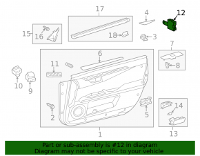 Computer assy, outer mirror control Lexus ES300h ES350 13-18 лев