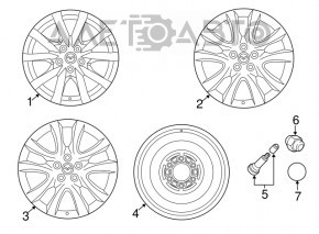 Комплект дисков R19 5*114,3 4шт Mazda 6 14-15 Grand Touring графит