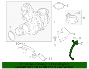 Трубка подачі олії турбіни BMW X5 F15 14-18 3.0D