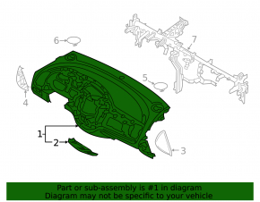 Торпедо передняя панель без AIRBAG Kia Forte 4d 14-14