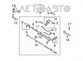 Рейка рулевая Mazda3 2.3 03-09 тип 2