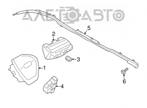 Подушка безопасности airbag пассажирская в торпеде Ford Transit Connect MK2 13-18