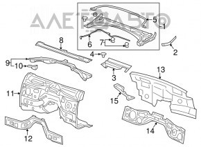 Поддон дворников Cadillac ATS 13-18