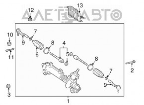 Рулевой наконечник правый Lexus ES350 07-12