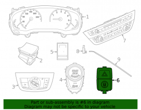 Кнопка аварийной сигнализации BMW X3 G01 18-21 под 360