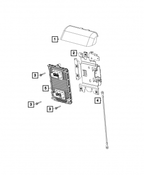 Кронштейн блока ECU компьютер двигателя Jeep Grand Cherokee WK2 16-22 3.6