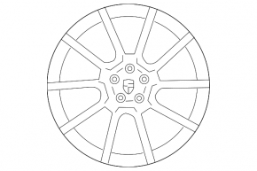 Диск колесный R20 x 9J ET26 Porsche Macan 15-18 серебро, легкая бордюрка