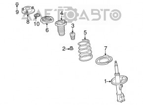 Амортизатор передний правый Lexus RX400h 06-08