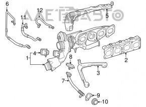 Турбина в сборе с коллектором Mercedes W213 E 300 17-19 2.0T 54к