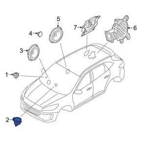 Динамик передней панели центральный Ford Escape MK4 20-26