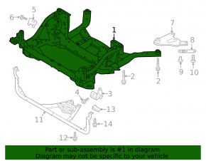 Підрамник передній Land Rover Range Rover Velar 18-26