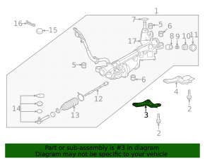 Крепления рейки рулевой левое Subaru Outback 20-24
