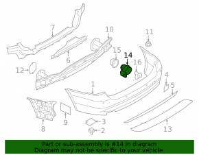 Парктроник передний BMW 3 F30 12-18 без кольца