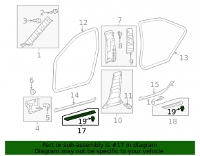 Накладка порога передняя правая внешняя Toyota Avalon 13-18 хром