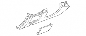 Накладка колени водителя Chevrolet Malibu 16-23 черн