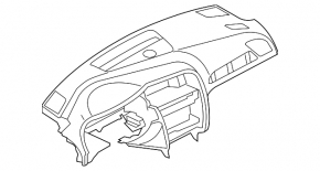 Торпедо передняя панель без AIRBAG Audi A4 B8 08-16 черная